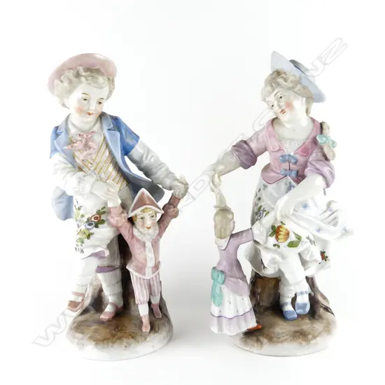 A pair of 19thC Conta and Boehme porcelain figurines