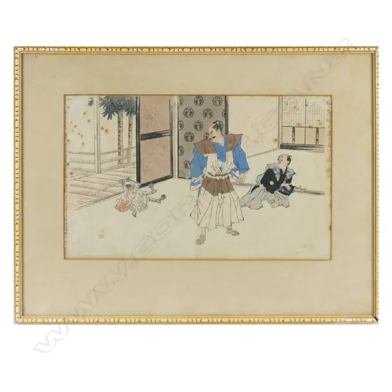 A Japanese woodblock ukiyo-e