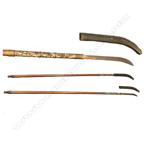 A vintage Japanese naginata (pole arm)
