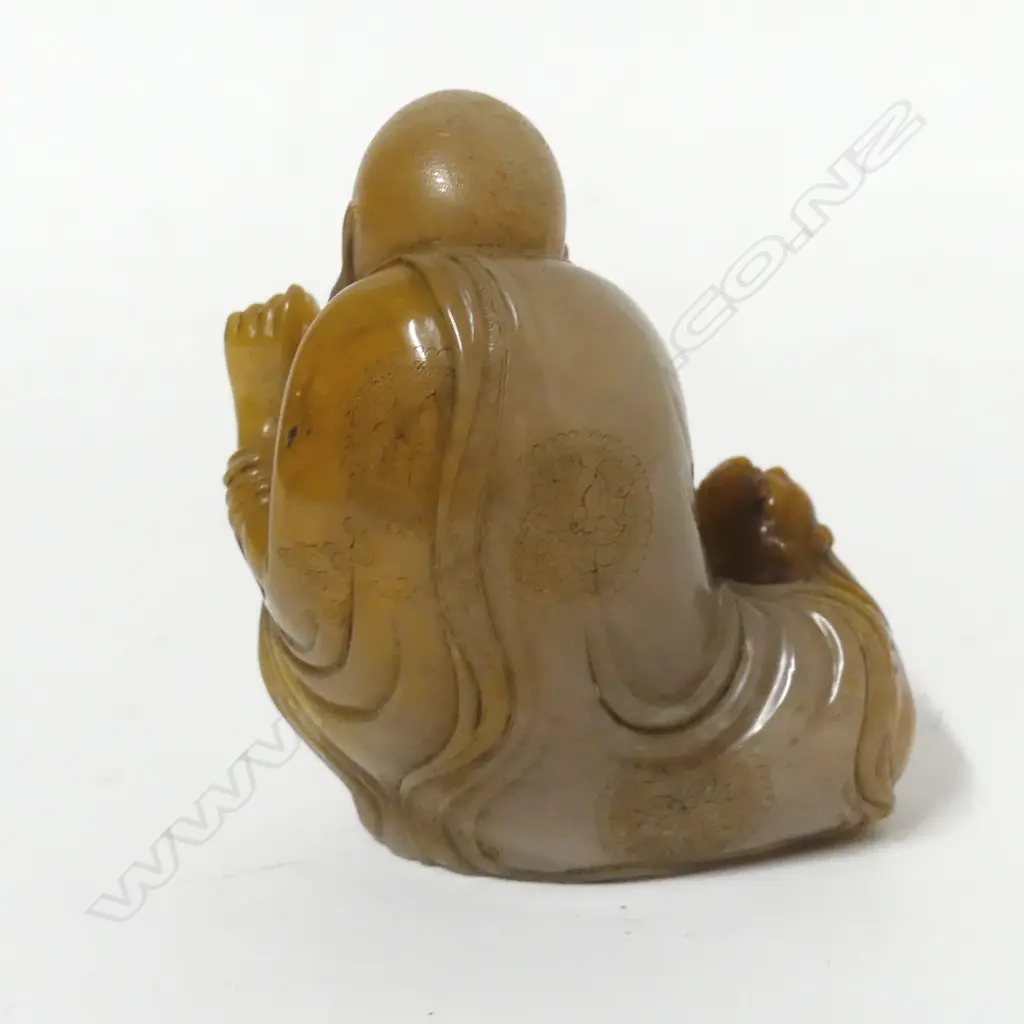 A Chinese jade figure of a luohan and tiger Image 1++
