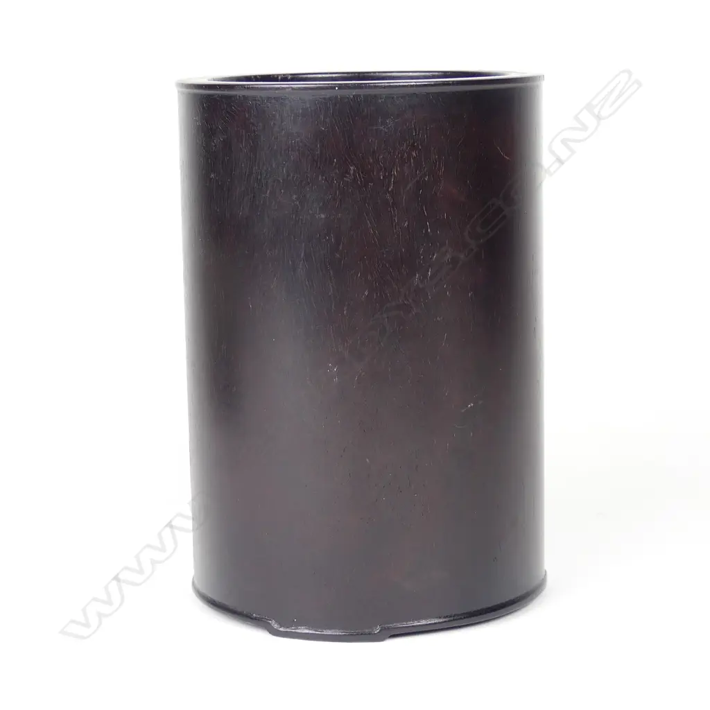 A Chinese Zitan wood brush pot Image 1++