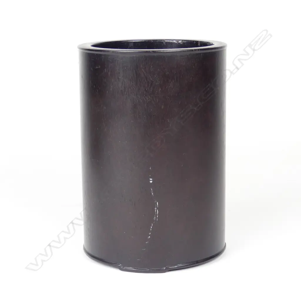 A Chinese Zitan wood brush pot Image 1++