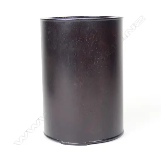 A Chinese Zitan wood brush pot