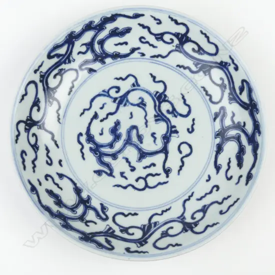 A Chinese porcelain blue and white shallow bowl