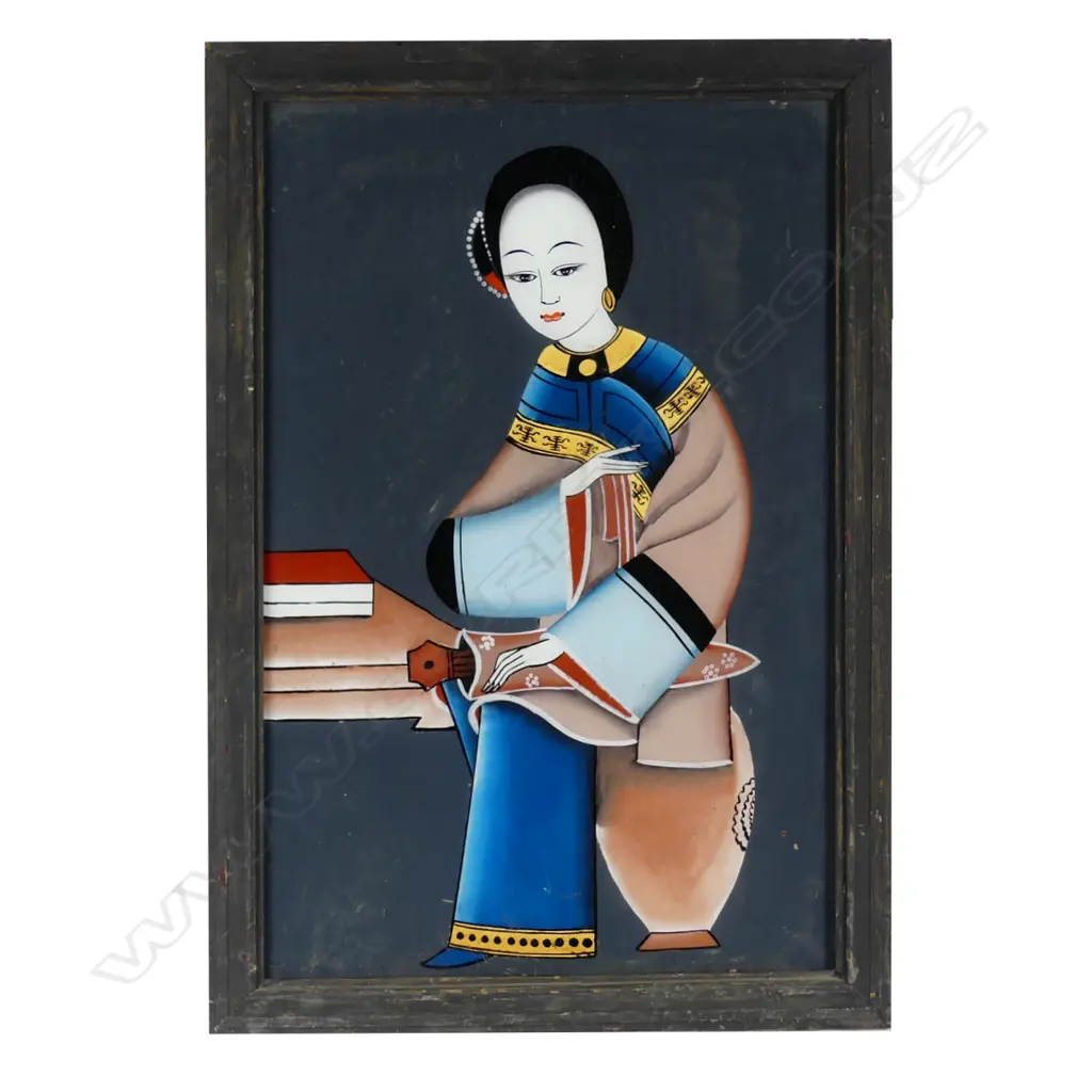 A Chinese reverse painting on glass Image 1++