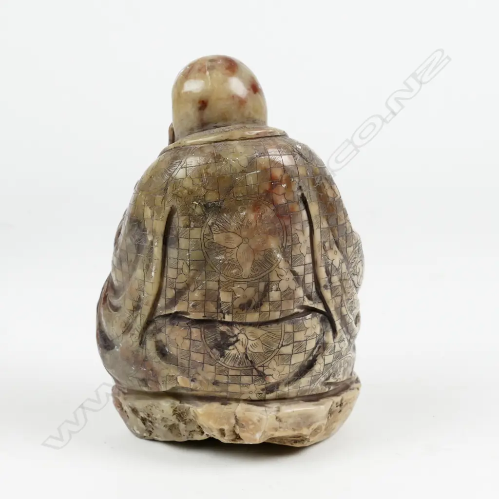 A carved hard stone statue of a seated Bodhisattva Image 1++