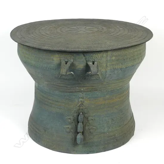 A bronze Cambodian rain drum
