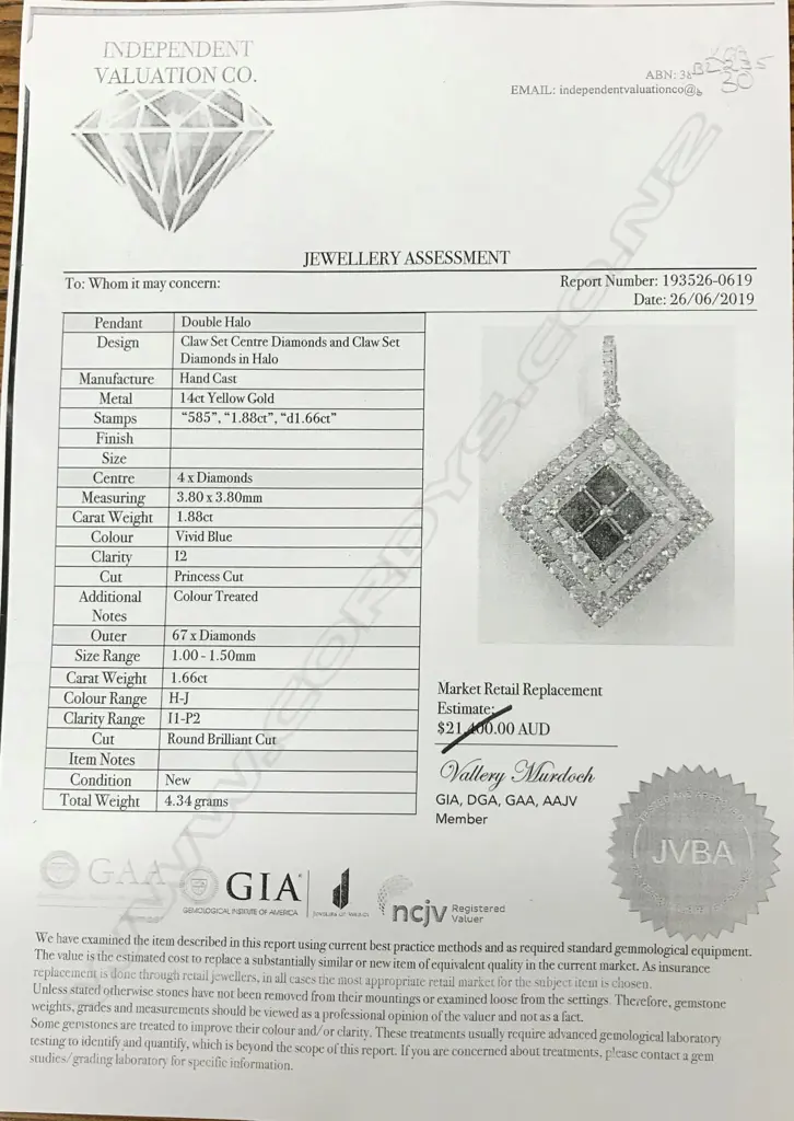 A 14ct gold and diamond pendant Image 1++