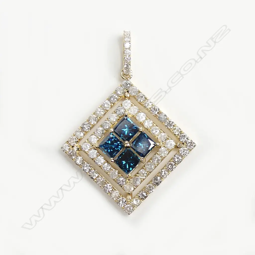 A 14ct gold and diamond pendant Image 1++