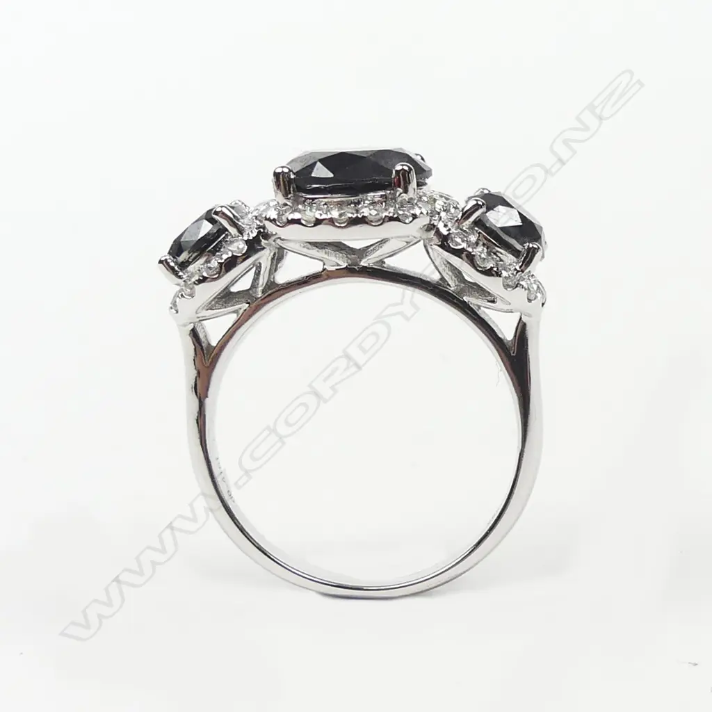 A 14ct white gold and diamond ring Image 1++