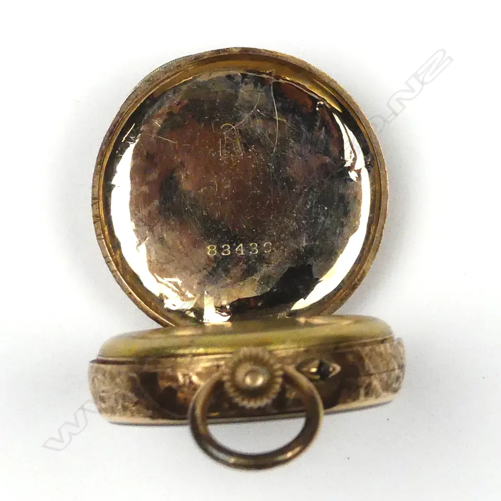 An early 20thC 14ct. yellow gold lady's pocket watch Image 1++