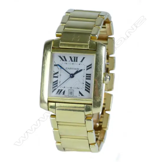 A Cartier 'Tank Française' 18ct yellow gold wristwatch