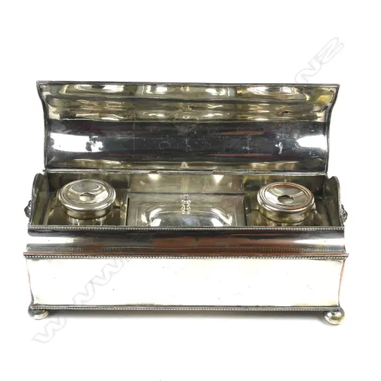 An Old Sheffield Plate desk stand
