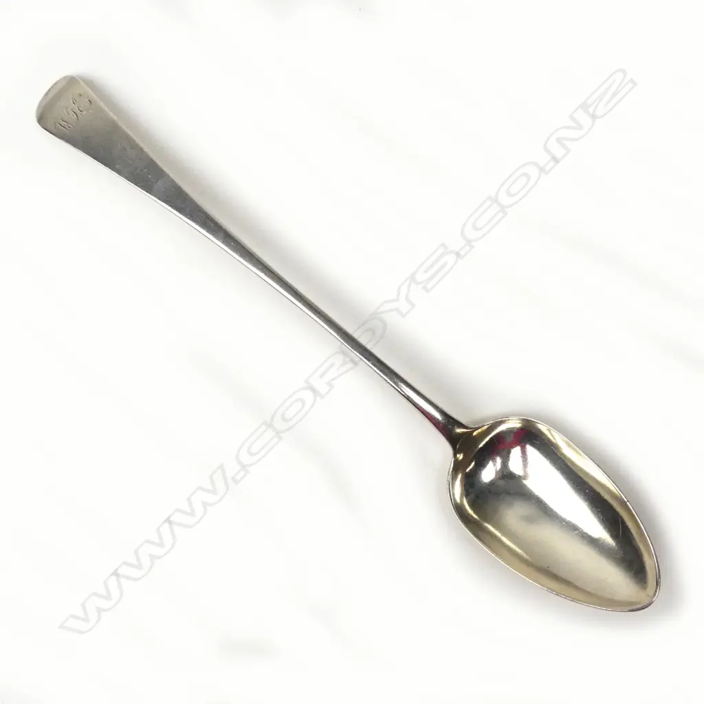 A rare Queen Anne Britannia standard silver basting spoon Image 1++