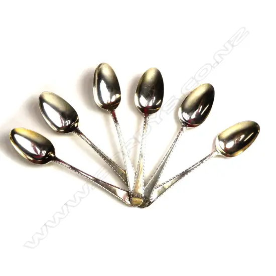 A set of six George III silver teaspoons