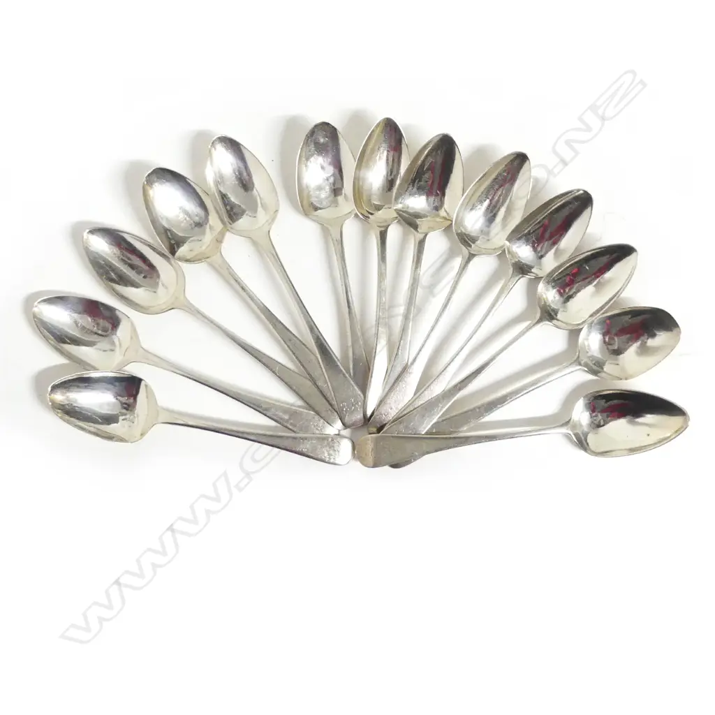 13 various George III and William IV silver teaspoons Image 1++
