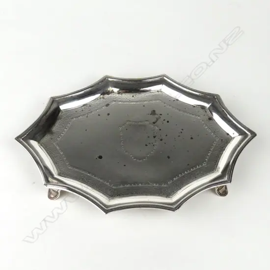 A George III silver teapot stand
