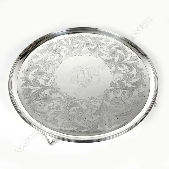 A George III circular silver salver