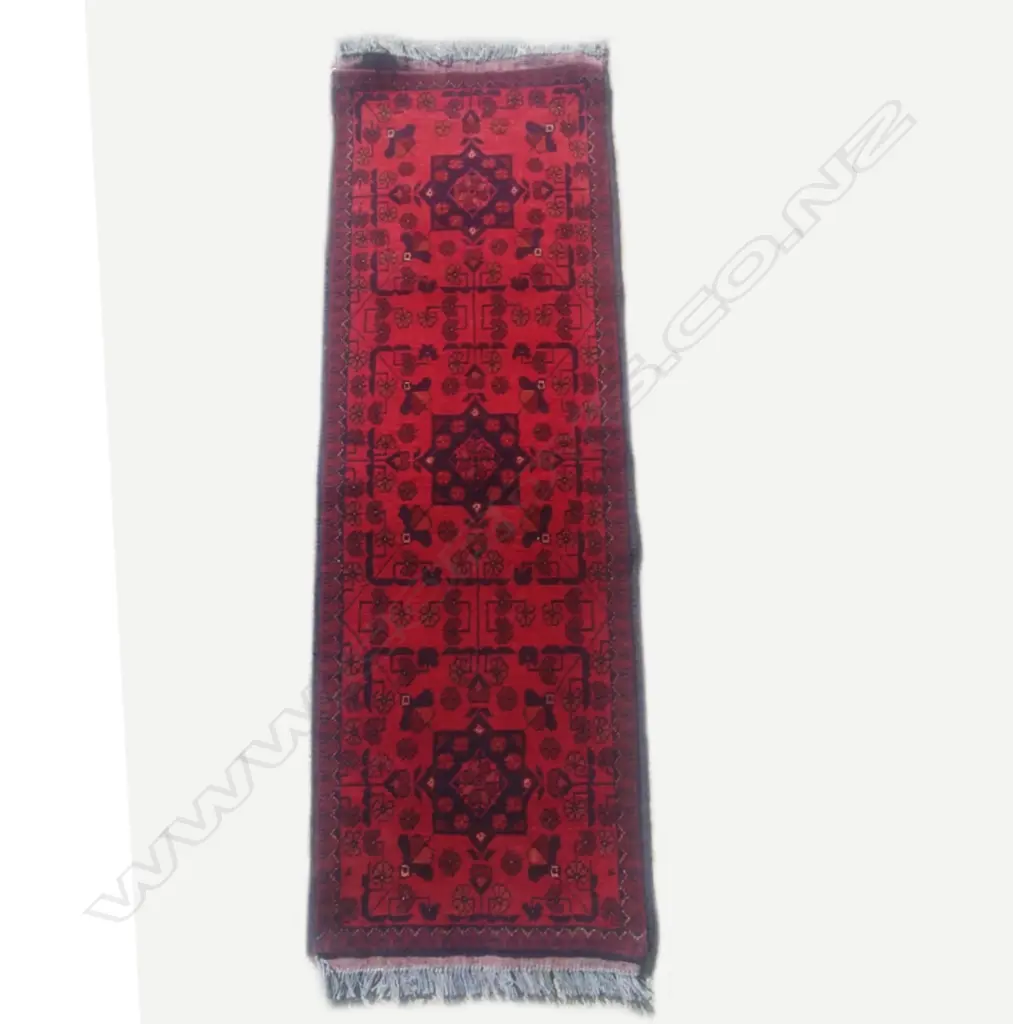 A hand knotted Afghan Ankhoi runner Image 1++