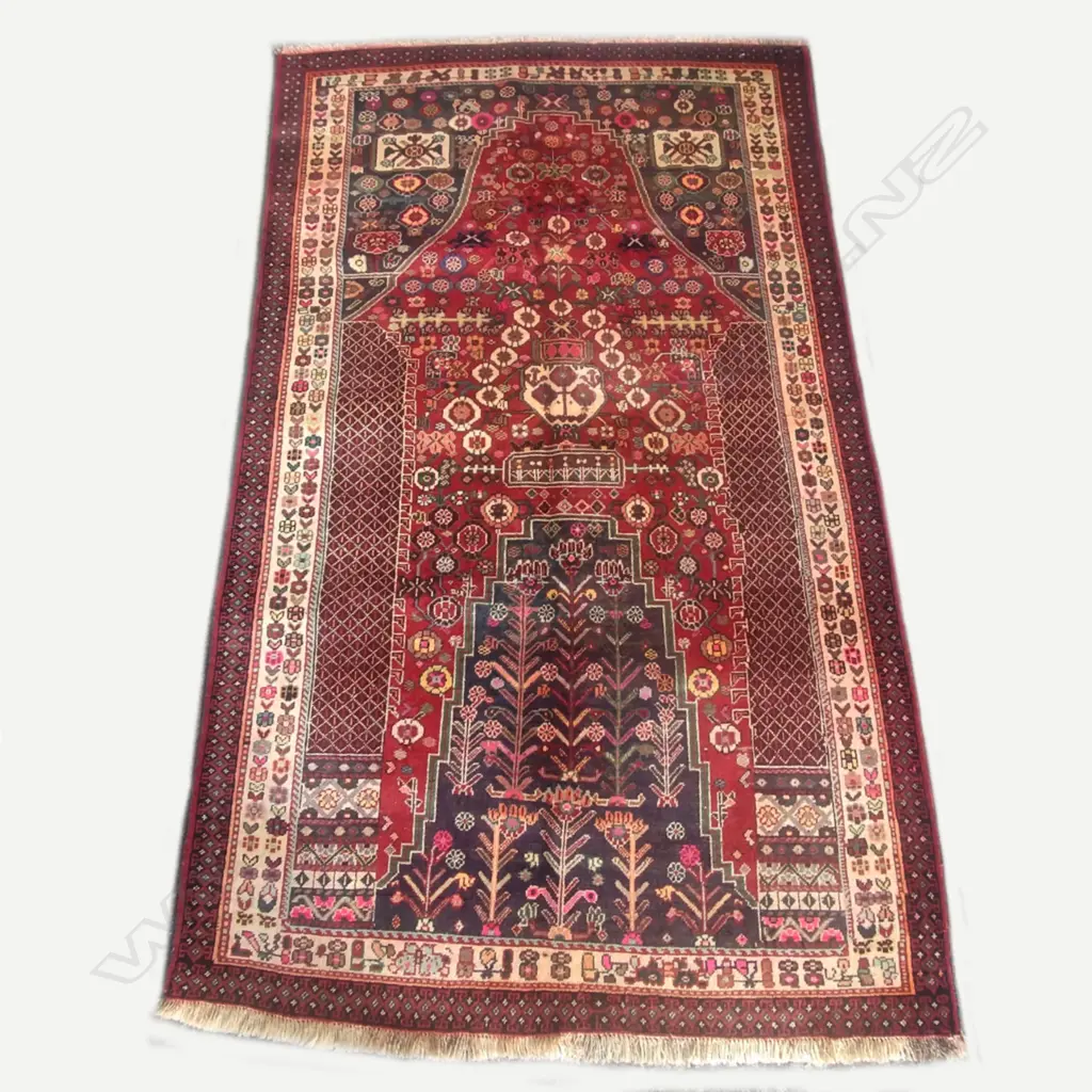 An unusually large Persian prayer rug Image 1++