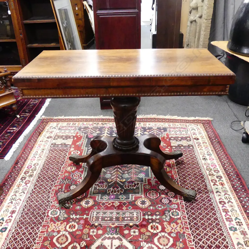 A Regency rosewood card table Image 1++