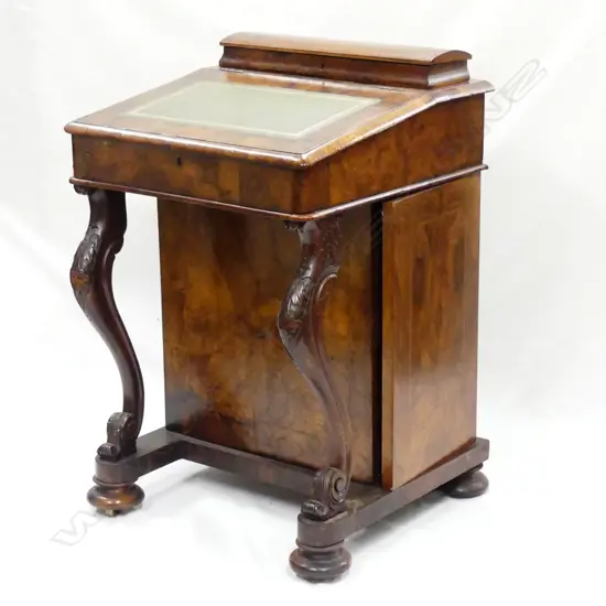 A Victorian walnut Davenport