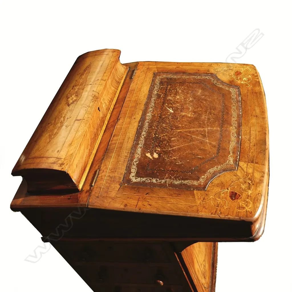 A Victorian walnut Davenport Image 1++