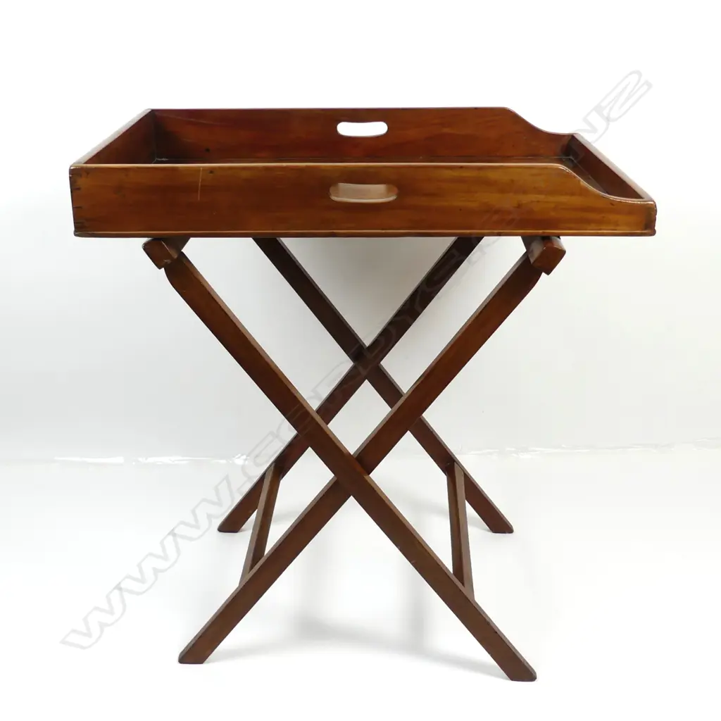 A mahogany butler’s tray top table Image 1++