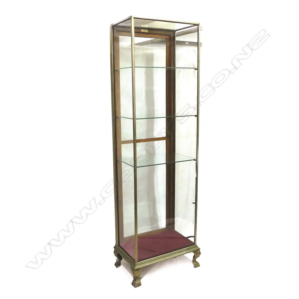 An early 20thC J.H. Smith of England tall narrow display cabinet Image 1++