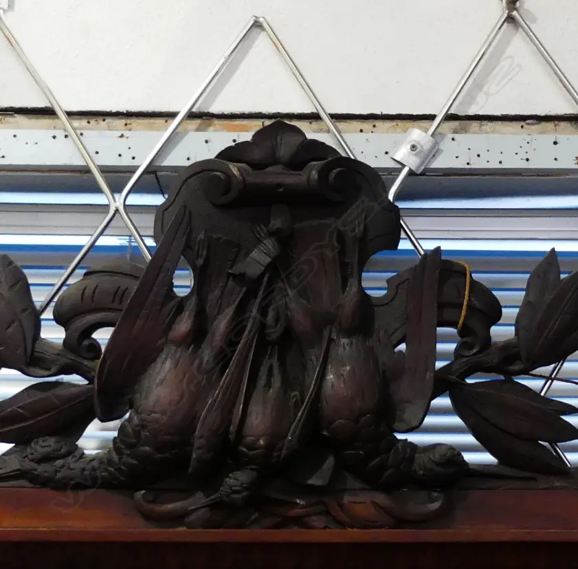 A Victorian mahogany double pedestal mirror back sideboard Image 1++