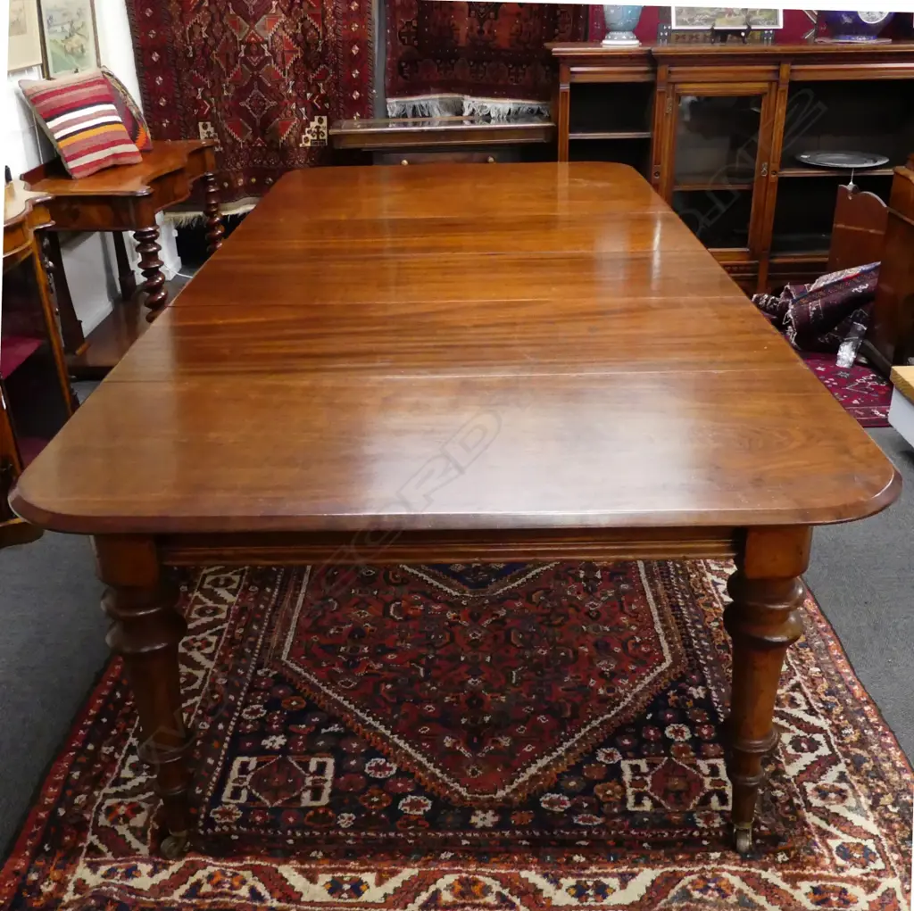 A Victorian mahogany banqueting table Image 1++