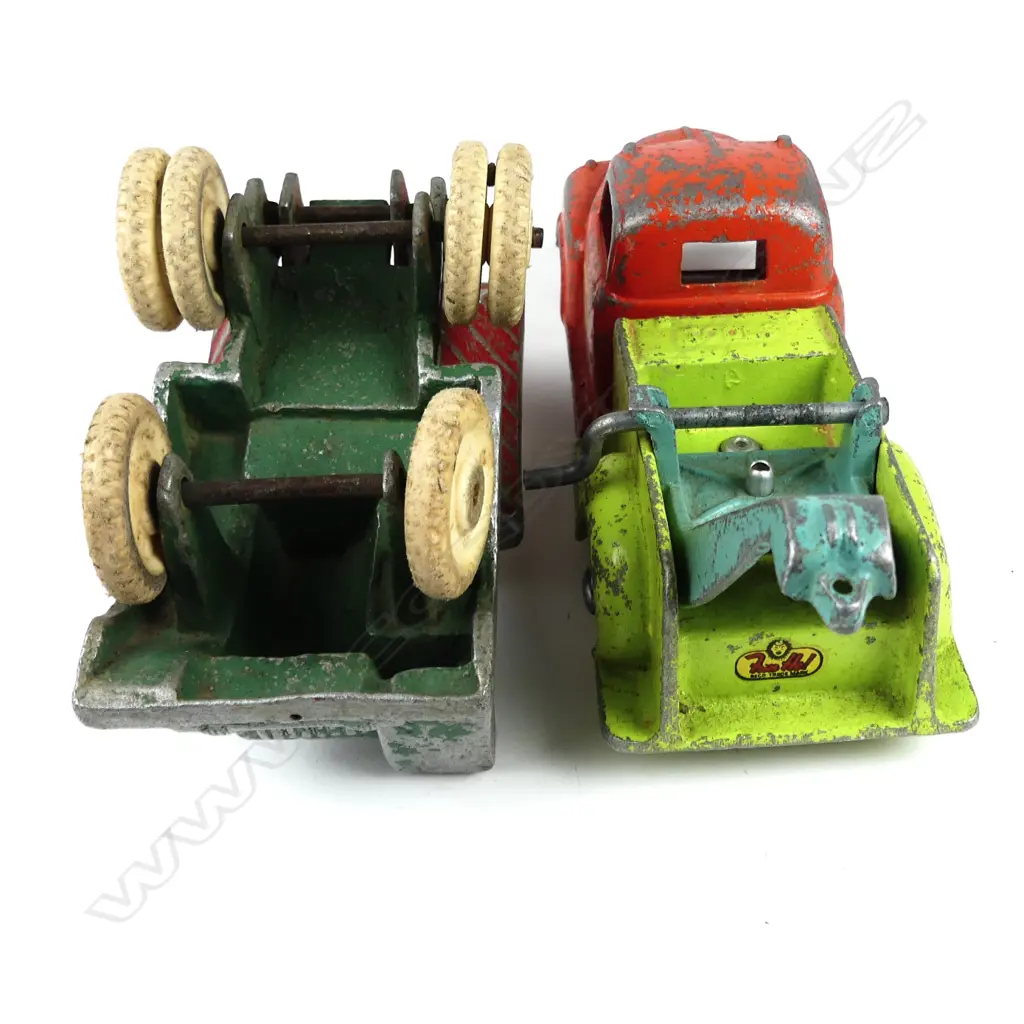 A vintage Fun-Ho dump truck and breakdown truck Image 1++