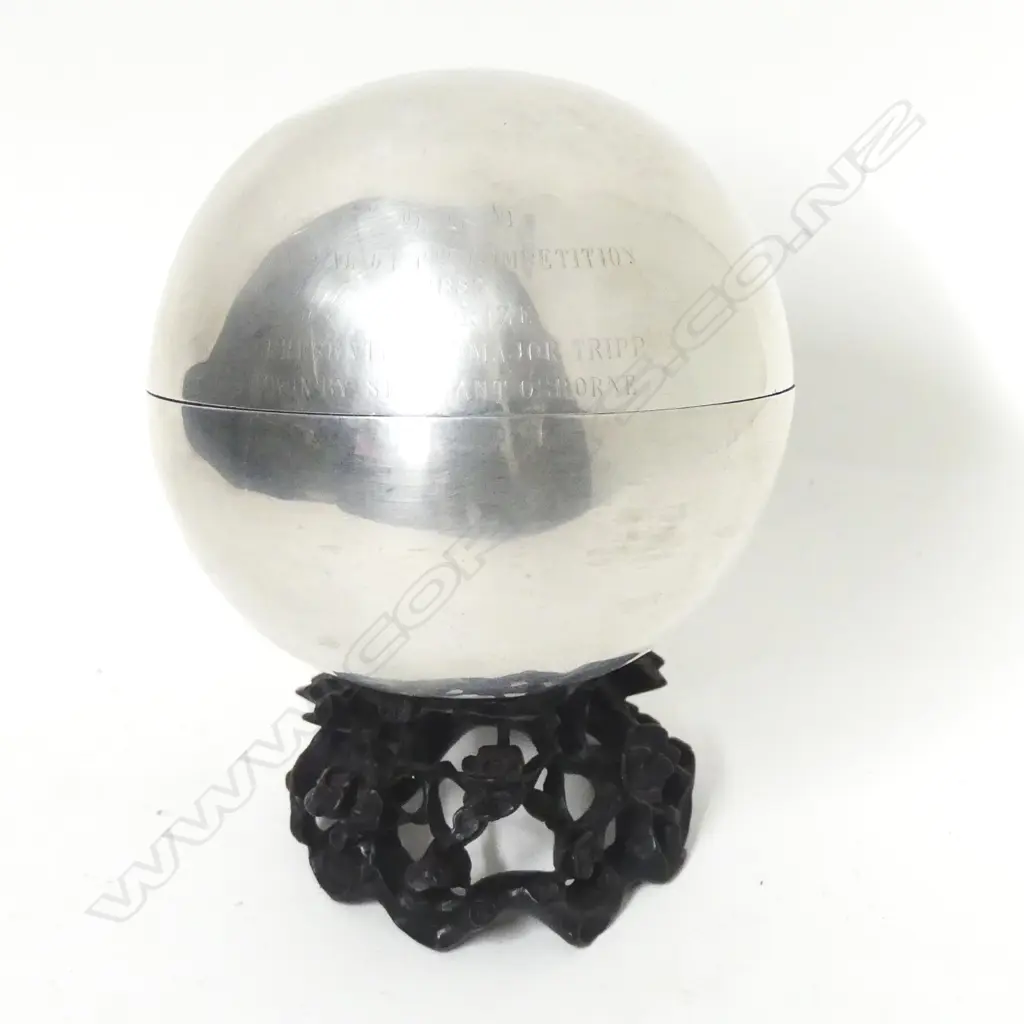 A Chinese silver (tested) cannonball trophy Image 1++