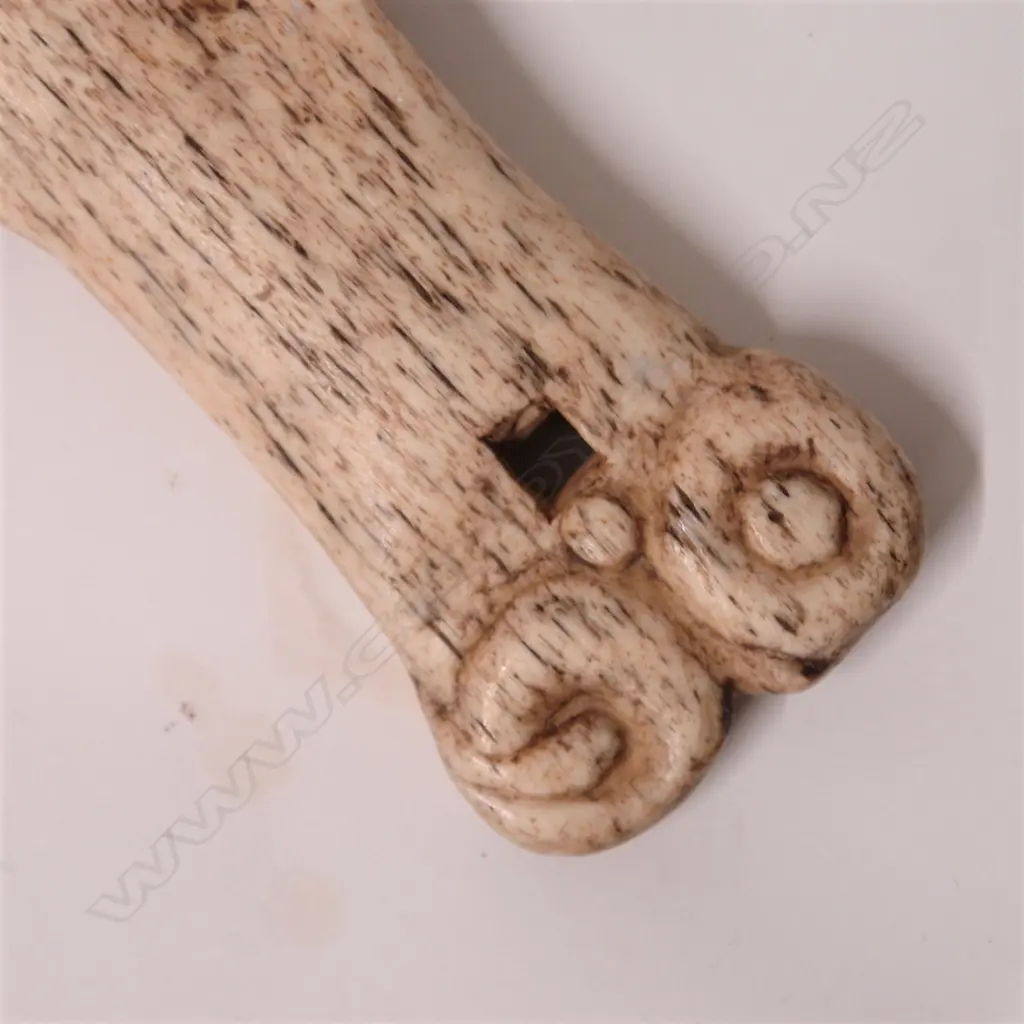A 19thC Maori carved whalebone wahaika Image 1++
