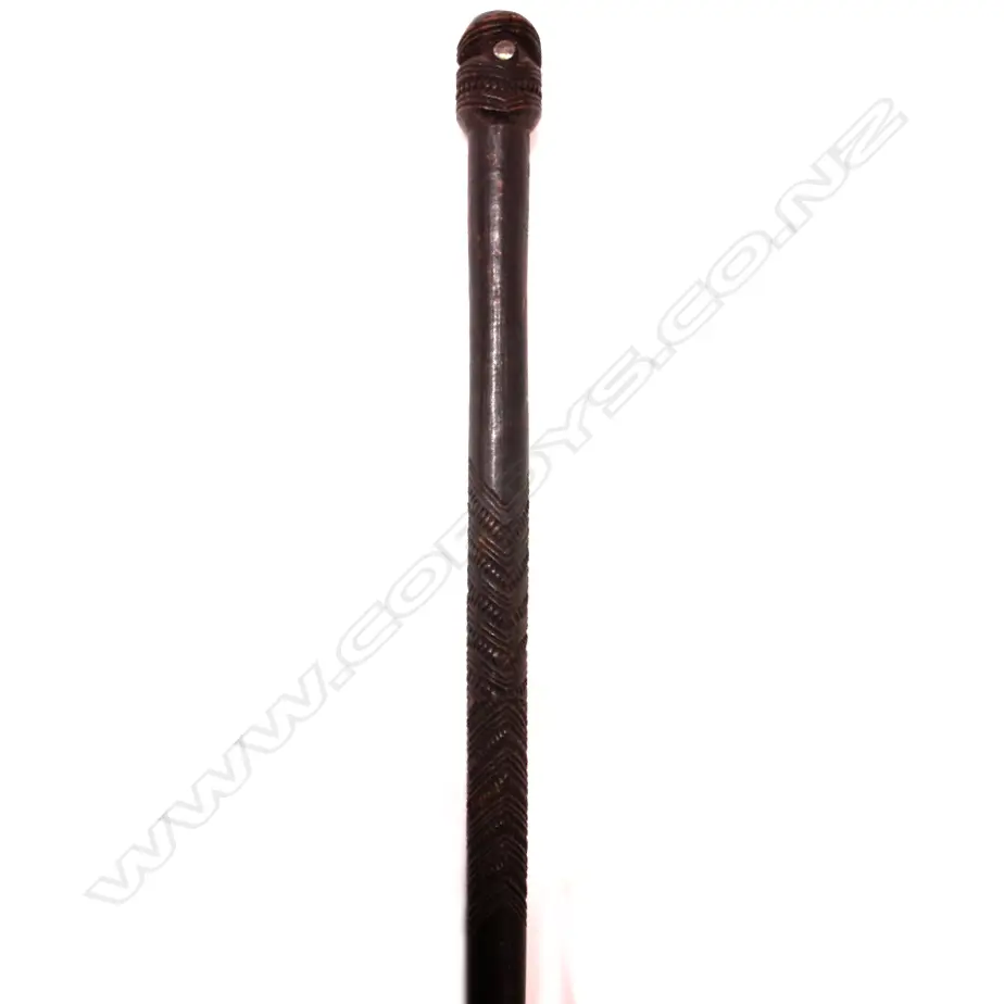 A decoratively carved Maori hoe (paddle) Image 1++