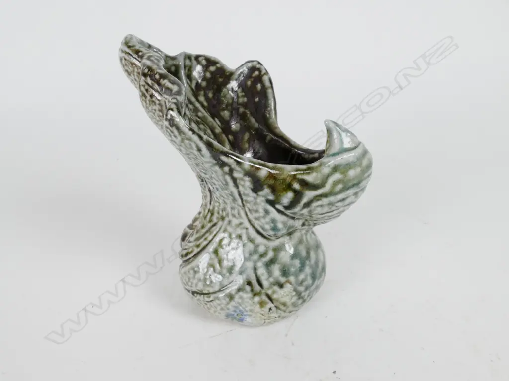 Pamela Annsouth salt glaze claw vase sculpture - modelled as an altered bath claw foot Image 1++