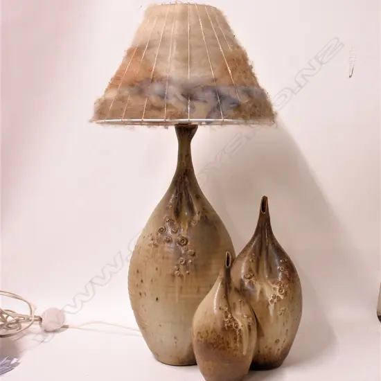 An Ian Firth triple vase lamp base