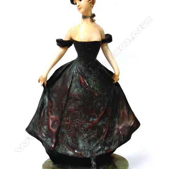 An Art Deco bronze and ivory (chryselephantine) figurine by Georges Van der Straeten