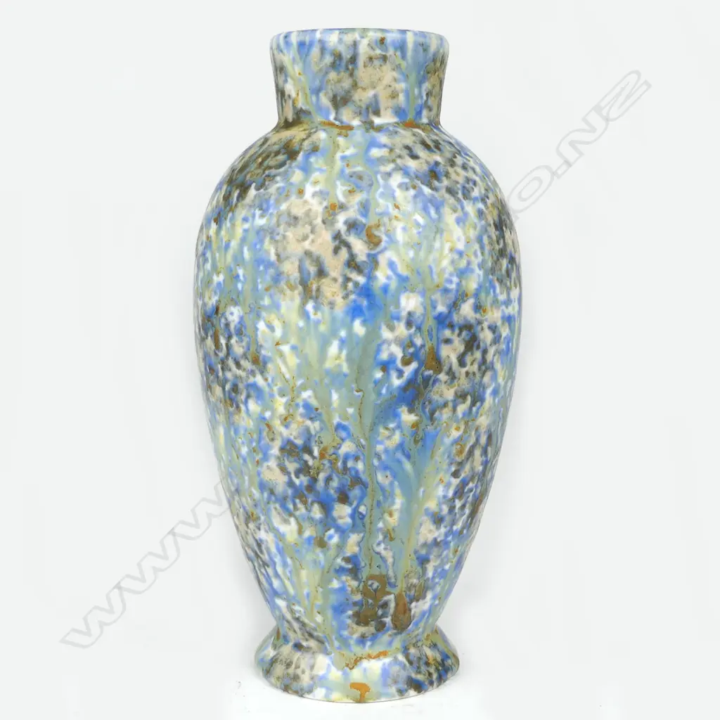 A Bretby mottled blue vase Image 1++