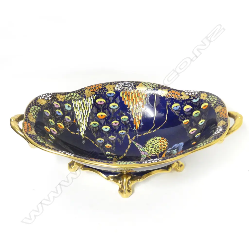 A Carlton Ware 'Devil's Copse' pattern lozenge shaped bowl Image 1++