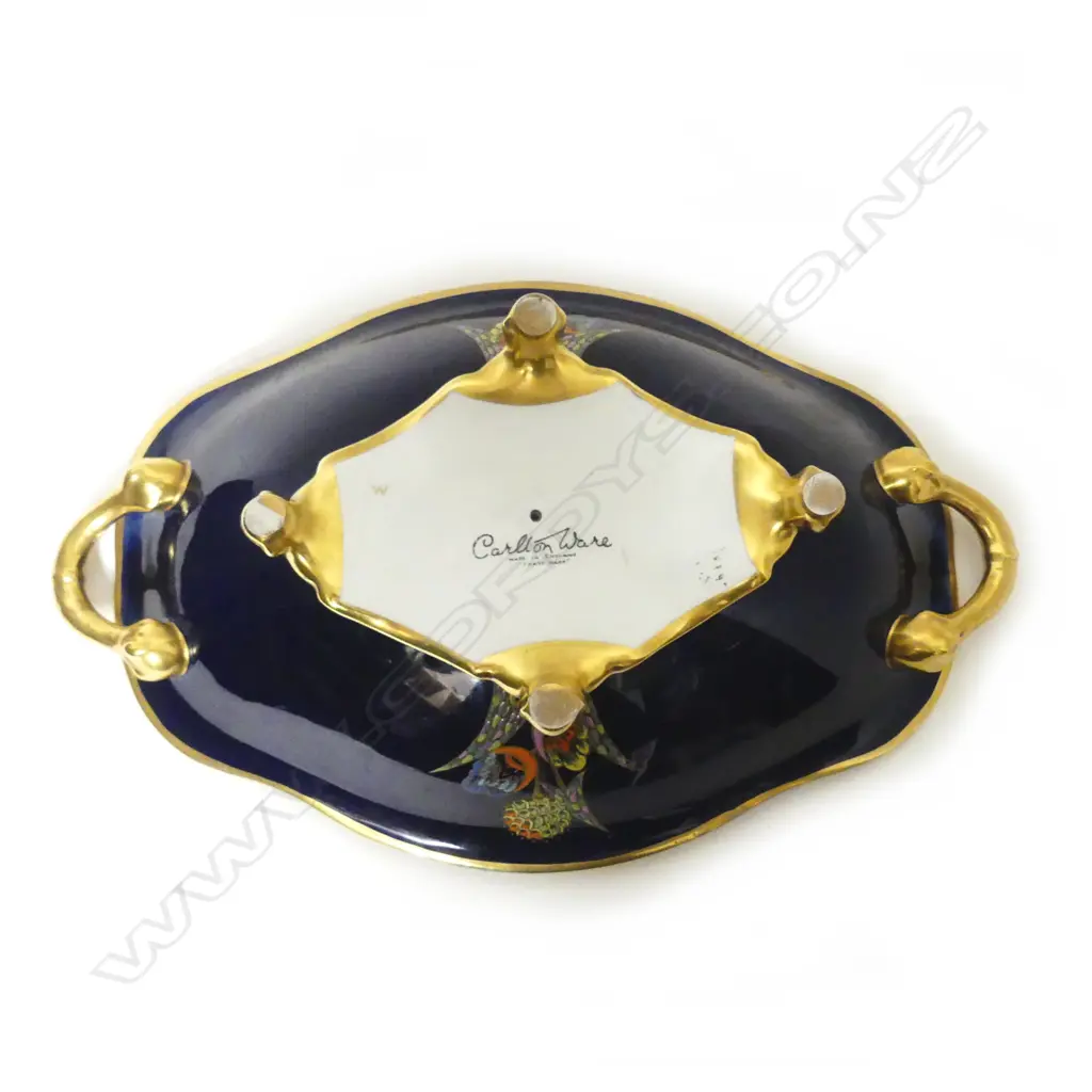 A Carlton Ware 'Devil's Copse' pattern lozenge shaped bowl Image 1++