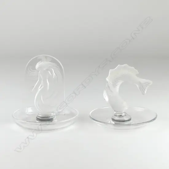 Two Lalique ring trays
