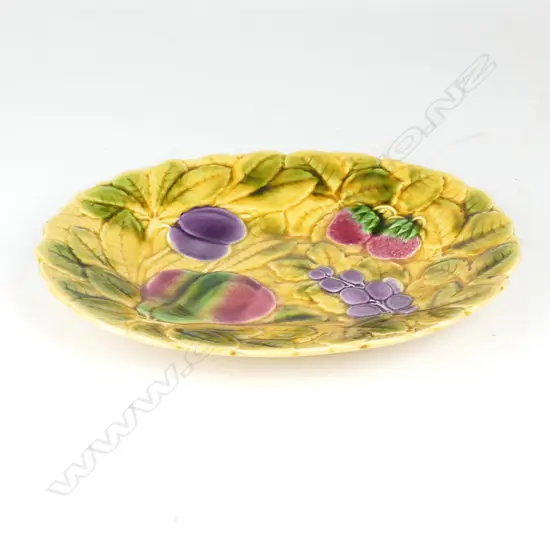 A Sarreguemines majolica oval platter