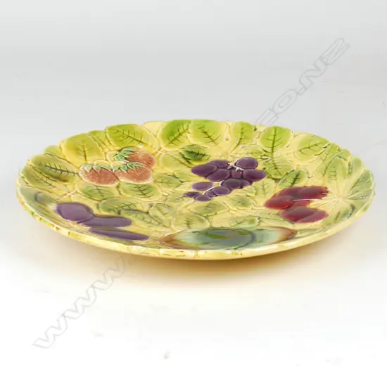 A Sarreguemines majolica circular platter