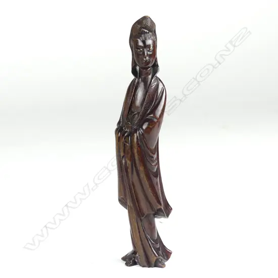 A Chinese carved wooden 'Long Eliza' figure