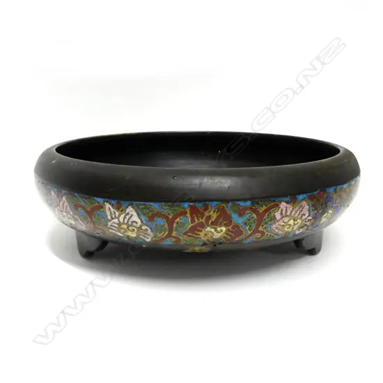 An early 1900s Chinese champlevé float bowl