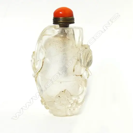 A Chinese rock crystal snuff bottle