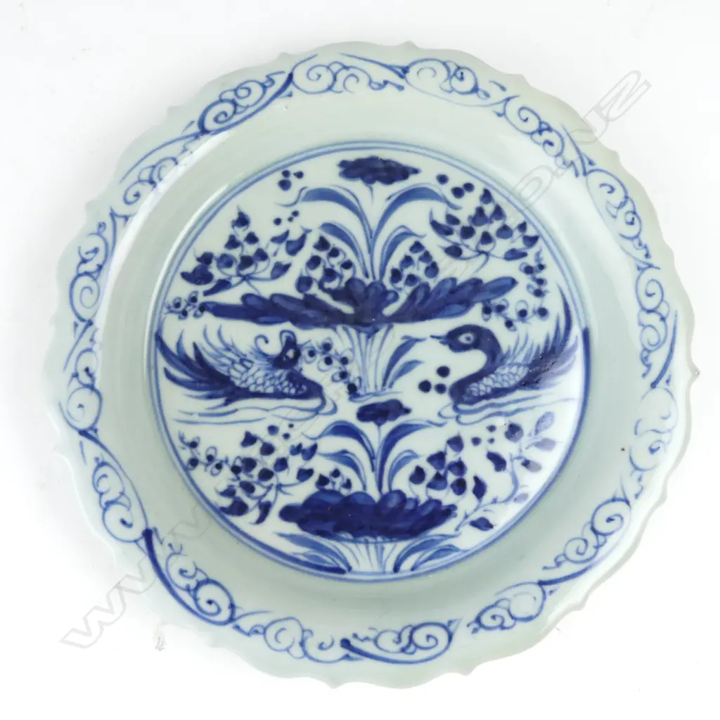 A Chinese Ming style blue and white plate Image 1++