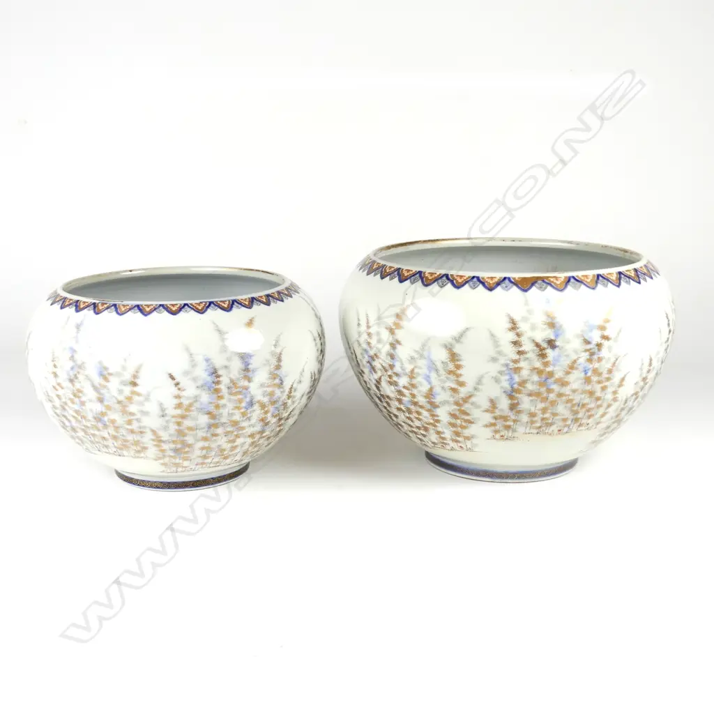 Two Meiji period Fukagawa bowls Image 1++
