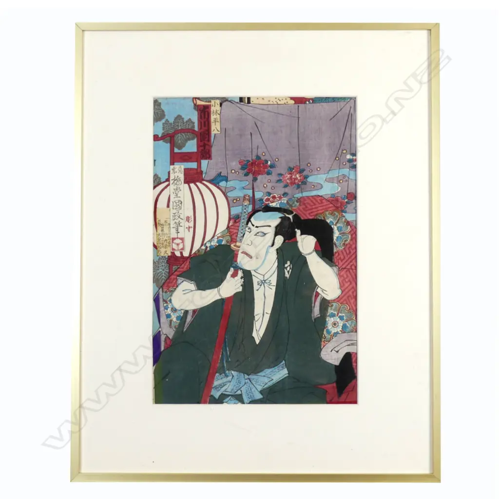 A 19thC ukiyo-e woodblock print by Kunichika Image 1++